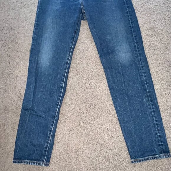 LEVI'S BIG E WEDGIE Blue Jeans - Like New - Dark Wash -Button 'Fly -  Size 27X27 - Picture 3 of 14